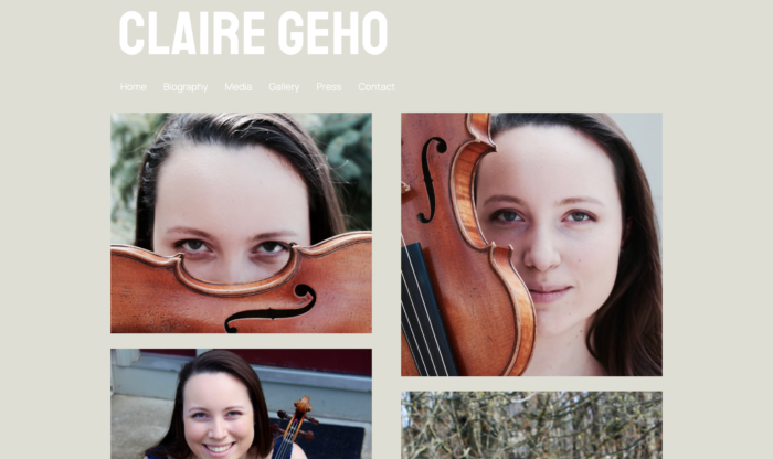 Claire Geho web design 3